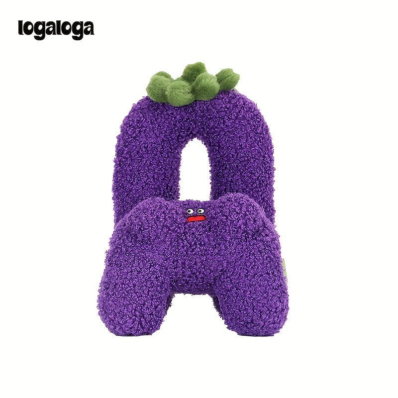 Plush Eggplant Toy Cell Phone Holder Expression Doll Decorative Toy