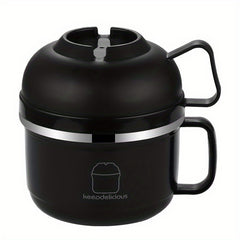 Stainless Steel Fast Food Cup with Lid - Large Capacity