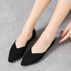 Women's Pointed Toe Ballet Flats Soft Sole Slip On Shoes