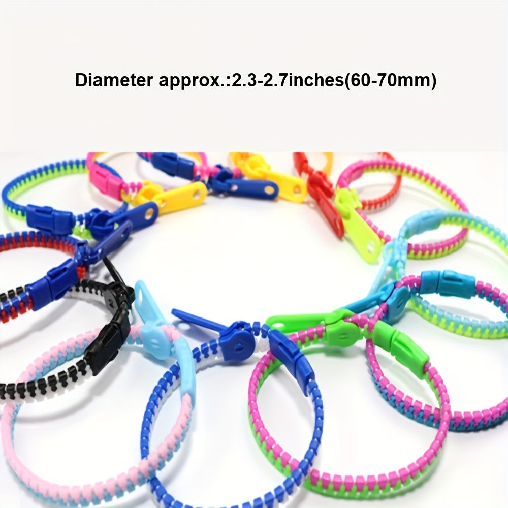 Bicolor Kids Zipper Bracelet Candy Accessories