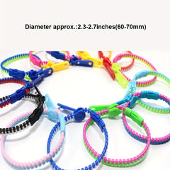 Bicolor Kids Zipper Bracelet Candy Accessories