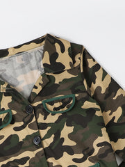 Kids Camouflage Army Uniform Costume Boy's Camo Tactical Suit