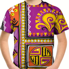 Kid's Graphic T shirt Active Stretch Short Sleeve Tee Summer Outdoor