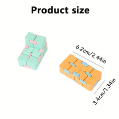 Infinity Flip Cube Puzzle Fidget Toys Smooth Mechanism Durable Plastic