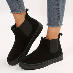 Women's Plush Lined Snow Boots Slip On Comfort Ankle Boots
