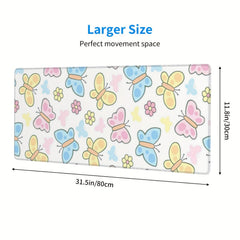 Butterfly Gaming Mouse Pad 80x30cm Waterproof Keyboard Mouse Mat Desk Pad