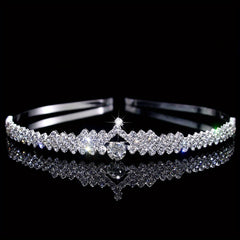 Rhinestone Headband Queen Crown Tiara Bridal Hair Accessories