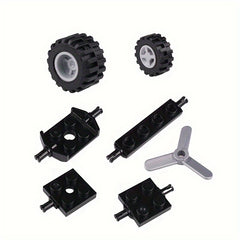 MOC Car Tire Wheel Hub Bearing Single Axis Truck Tire Wind Engine Propeller Toy