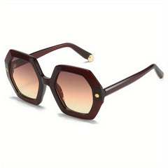 Large Geometric Frame Sunglasses For Women Men UV400