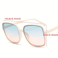 Men's Square Frame Sunglasses Casual Mixed Decorative Eyewear