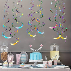 6pcs Ceiling Hanging PVC Pendants for Wedding & Kids Party Decor