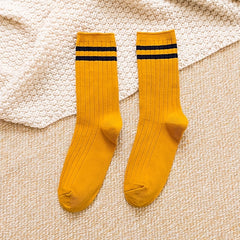 10 Pairs Striped Crew Socks for Women