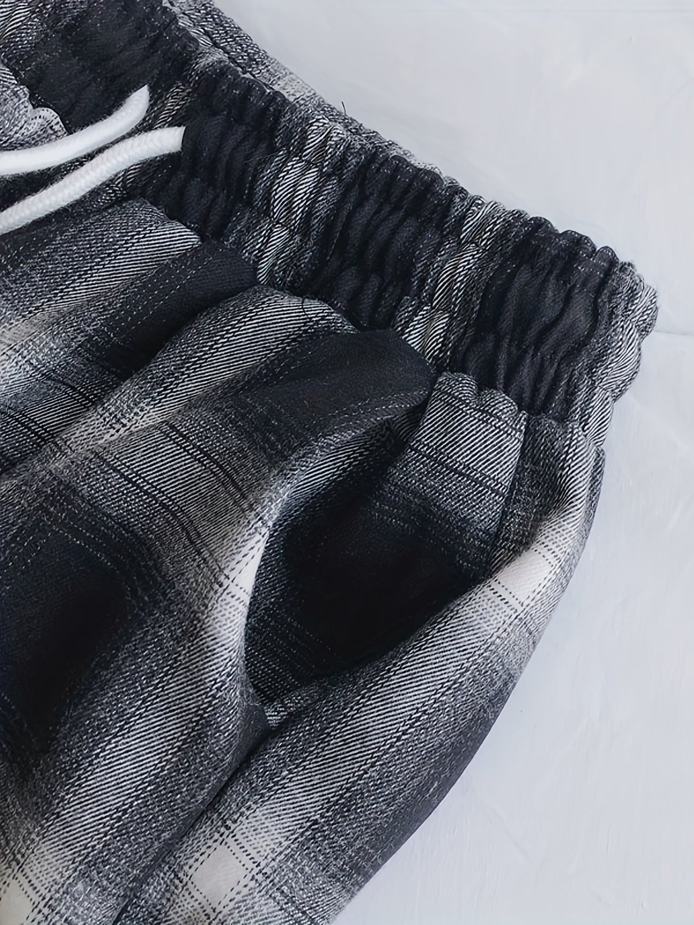 Plaid Drawstring Shorts for Women