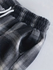 Plaid Drawstring Shorts for Women