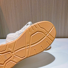 Solid Leather Skate Shoes With Thick Bottom for Women