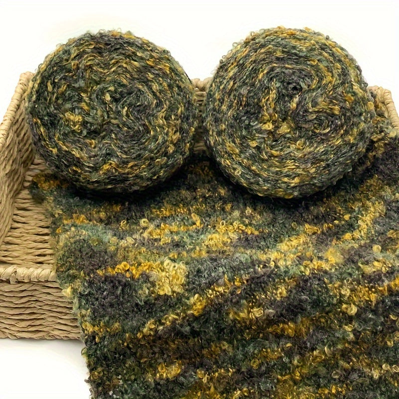 2pcs Segmented Dye Mohair Yarn With 10 Wool 90 Fleece