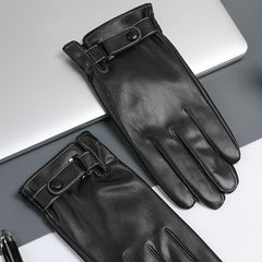 Men's Winter Motorcycle Gloves Touch Screen Outdoor Warm Decorative Gloves