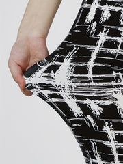 Plaid Print Skinny Leggings Casual Every Stretchy Leggings Women's Clothing