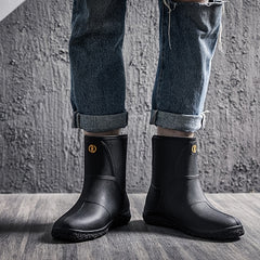 Men's Knee High Rain Boots Waterproof Non Slip Outdoor Work Fishing