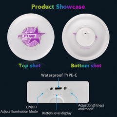 Glow In The Dark LED Flying Disc 7 Modes 7 Colors Waterproof