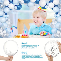 102pcs Balloons Arch Garland Kit Metallic Light Confetti Silvery Latex Balloons