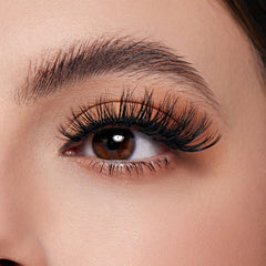 12 Pairs False Eyelashes 4 Styles Thick Curling Fluffy Wispy Cluster Cat Eye