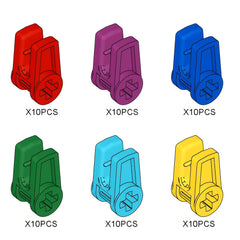 60pcs Plastic Building Block Line Clips with Cross Hole Clamp - Compatible