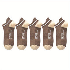 Boys 'SPPED' Print Boat Socks Thin Breathable Low Cut Ankle Socks