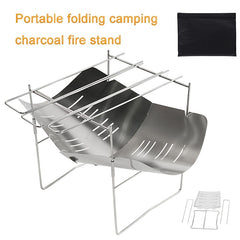 Portable Stainless Steel Wood Stove Campfire Burner for Camping BBQ