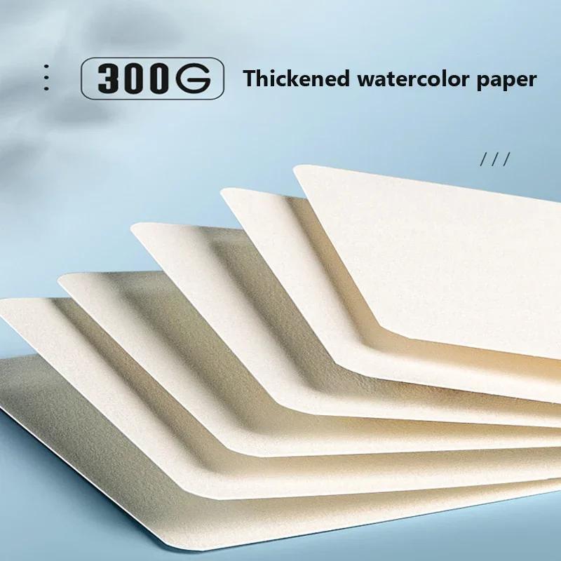 25 Sheets Watercolor Paper Postcards 300gsm Square Round Floral & Autumn Designs
