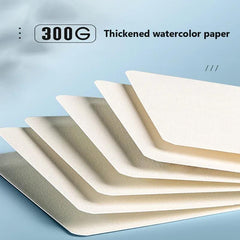 25 Sheets Watercolor Paper Postcards 300gsm Square Round Floral & Autumn Designs