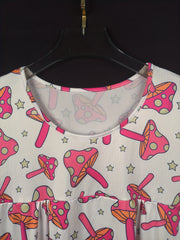 Mushroom & Star Print Loungewear Dress