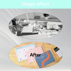 50pcs Clear Plastic Envelopes Button Snap Closure Waterproof File Folder A4 Size