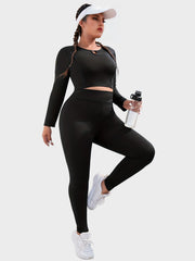 Two Piece Set Cut Out Top & Leggings Outfits