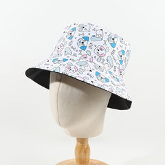 Dog Print Bucket Hat Lightweight Summer Sun Visor Cap
