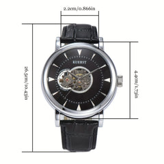 KUERST Teenager Watch Automatic Mechanical Hollow Waterproof Watch