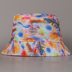 Colorful Ink Trees Bucket Hat Reversible Sun Hat For Women