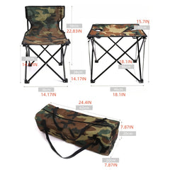 5pcs Outdoor Camping Table And Chair Set Portable Folding Table And Chair