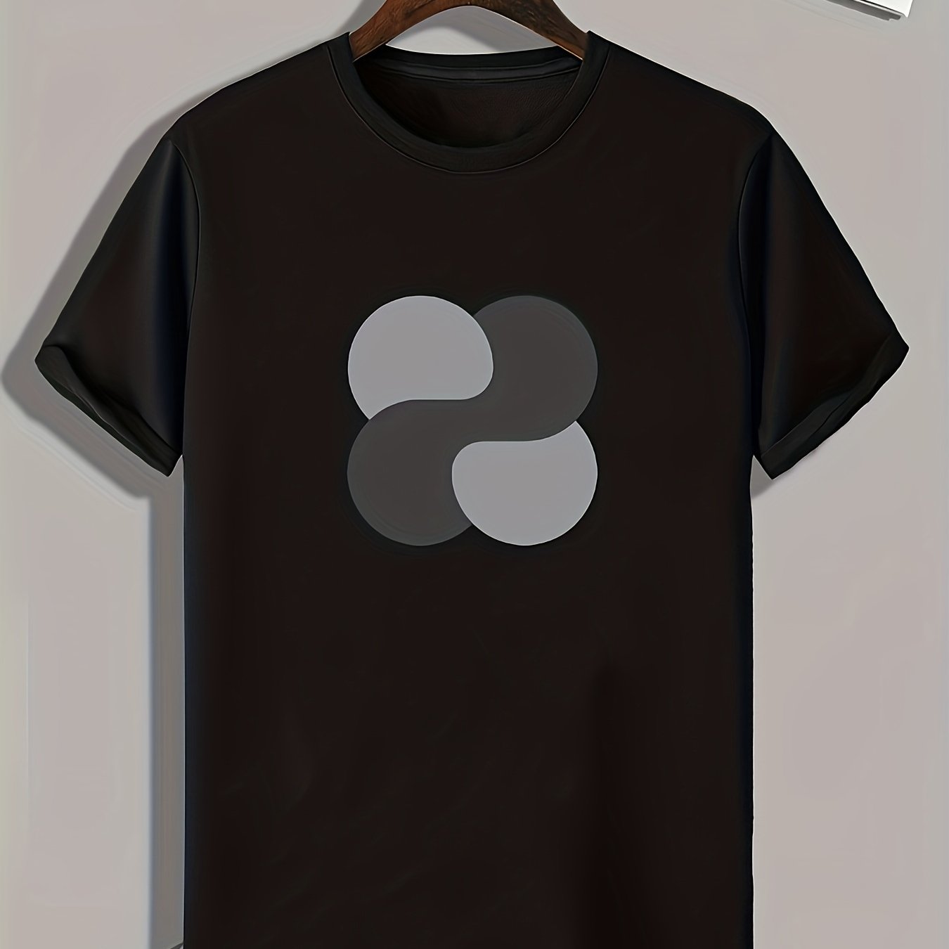 Geometric Pattern Print Men's Comfy Sports T shirt Graphic Tee