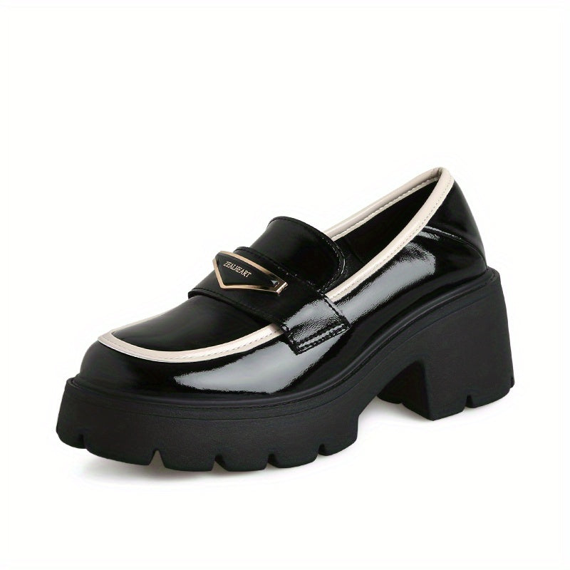 Women's Platform Loafers Slip On Walking Shoes