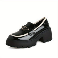 Women's Platform Loafers Slip On Walking Shoes