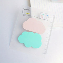1pc 50 Pages PET Waterproof Cloud Sticky Notes Office Index Stickers