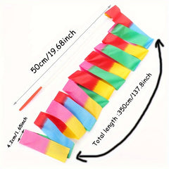 5pcs Gymnastics Ribbons Multicolor Streamers With Wand