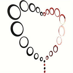 24pcs Acrylic Circular Mirror Wall Stickers - Modern Art Murals