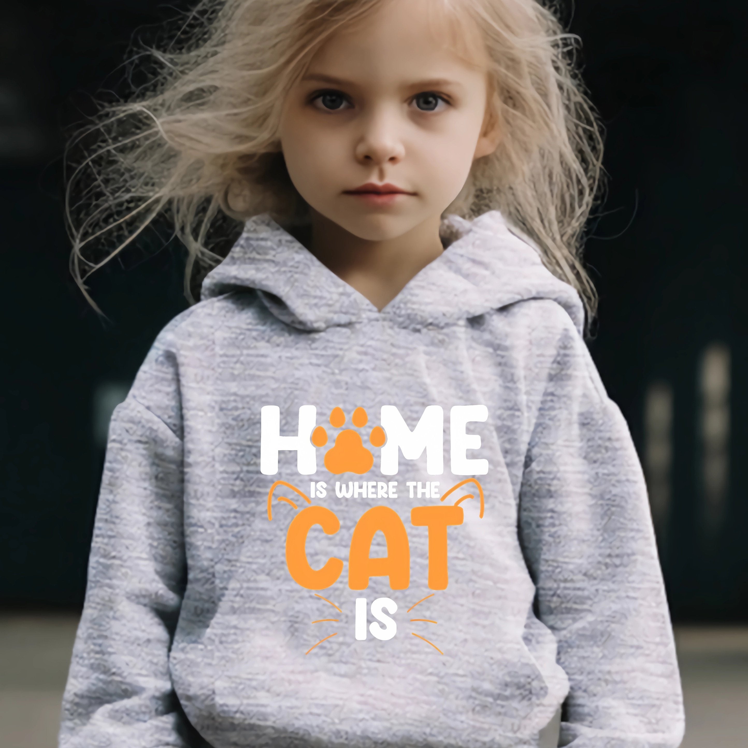 HOME IS WHERE THE CAT IS Print 2pcs Girls Outfits For Sports