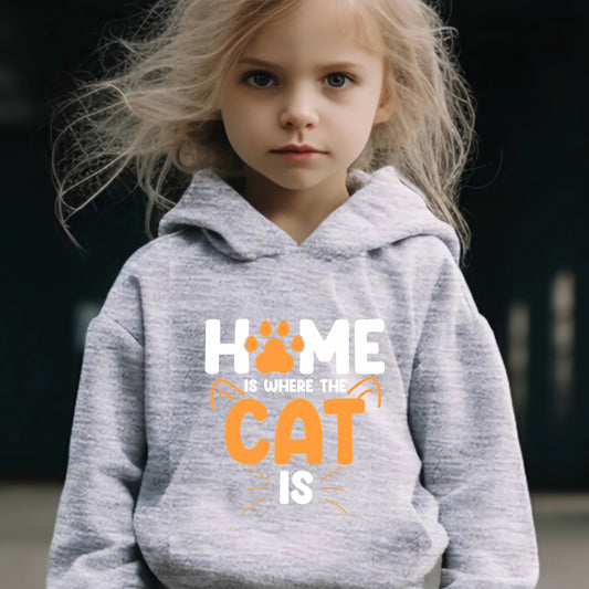 HOME IS WHERE THE CAT IS Print 2pcs Girls Outfits For Sports