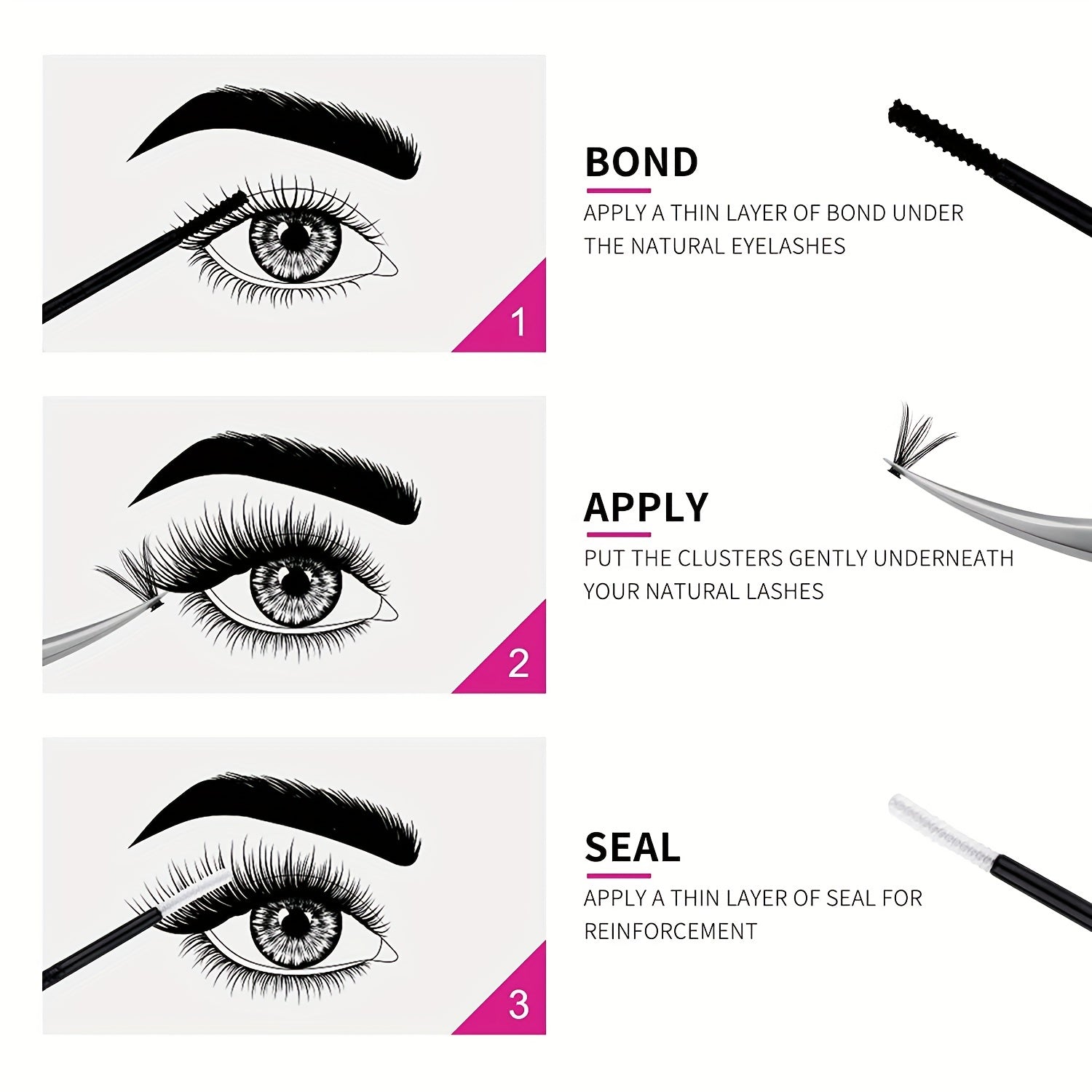 Dual-Ended Eyelash Glue for DIY Extensions