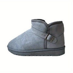 Women's Solid Snow Boots Warm Winter Fleece Shoes