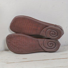 Women's Retro Style Flat Square Toe Slip On Faux Leather Shoes