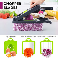 15-in-1 Vegetable Onion Chopper Kitchen Food Cutter With Container